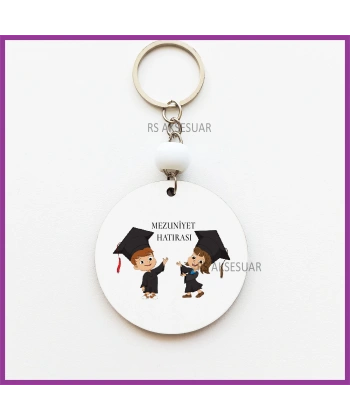 Mezuniyet Hatırası Baskılı Anahtarlık