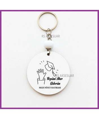 Mezuniyet Hatırası Baskılı Anahtarlık