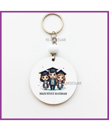 Mezuniyet Hatırası Baskılı Anahtarlık