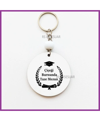 Mezuniyet Hatırası Baskılı Anahtarlık