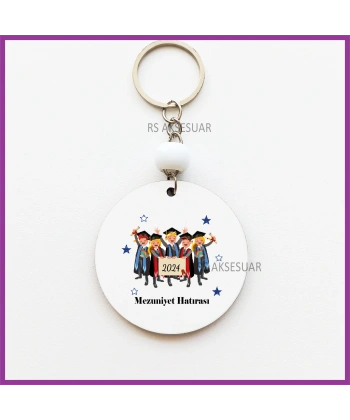 Mezuniyet Hatırası Baskılı Anahtarlık