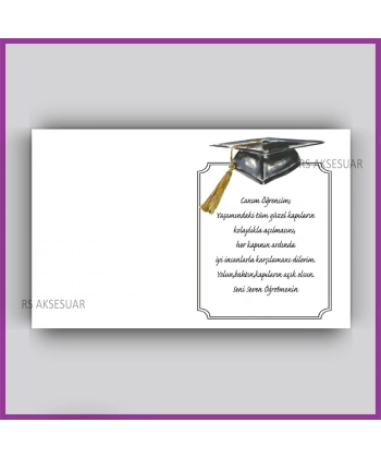 Mezuniyet Hatırası Hediyelik Anahtarlık Kartı