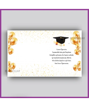 Mezuniyet Hatırası Hediyelik Anahtarlık Kartı