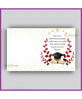 Mezuniyet Hatırası Hediyelik Anahtarlık Kartı