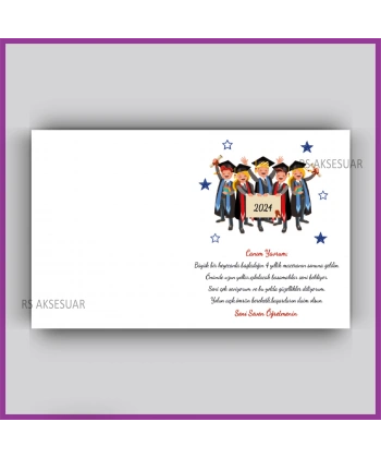 Mezuniyet Hatırası Hediyelik Anahtarlık Kartı