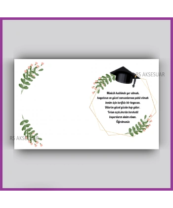 Mezuniyet Hatırası Hediyelik Anahtarlık Kartı
