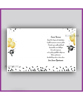 Mezuniyet Hatırası Hediyelik Anahtarlık Kartı