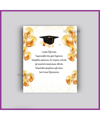 Mezuniyet Hatırası Hediyelik Bileklik Kartı