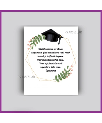 Mezuniyet Hatırası Hediyelik Bileklik Kartı
