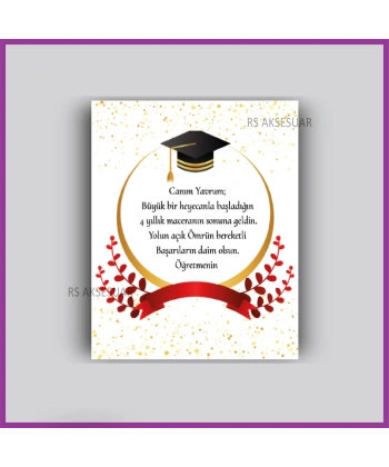 Mezuniyet Hatırası Hediyelik Bileklik Kartı