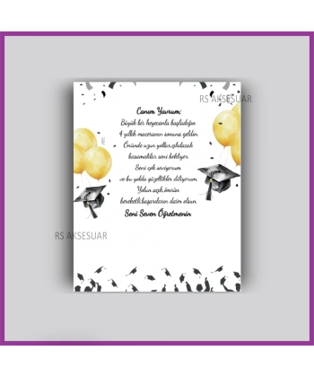 Mezuniyet Hatırası Hediyelik Bileklik Kartı