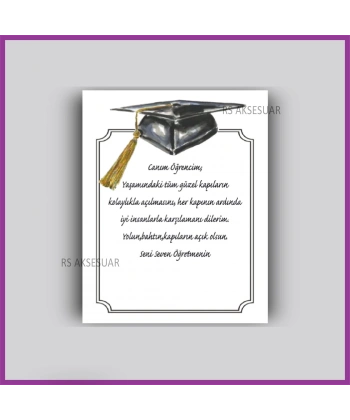 Mezuniyet Hatırası Hediyelik Bileklik Kartı