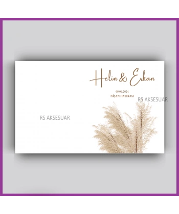 Pampas Temalı- Hediyelik Anahtarlık İsim Kartı