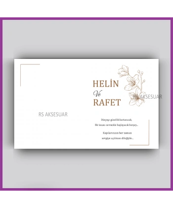 Minimalist Hediyelik Anahtarlık İsim Kartı