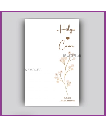 Minimalist Hediyelik Anahtarlık İsim Kartı