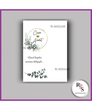 Nazar Boncuklu Anahtarlık Nikah - Kına İsim Kartı - NA41