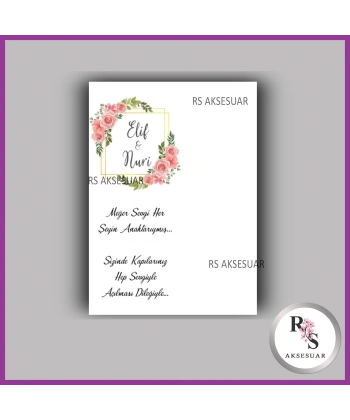 Nazar Boncuklu Anahtarlık Nikah - Kına İsim Kartı - NA42