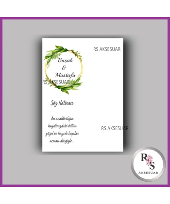 Nazar Boncuklu Anahtarlık Nikah - Kına İsim Kartı - NA47