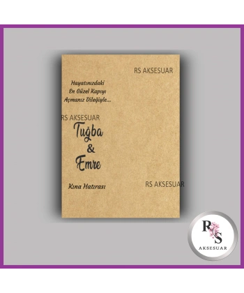 Nazar Boncuklu Anahtarlık Nikah - Kına İsim Kartı - NA45