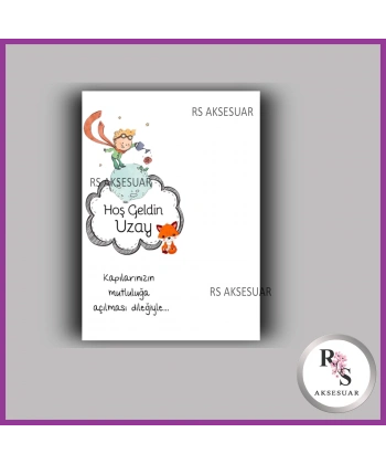 Nazar Boncuklu Anahtarlık Erkek Bebek İsim Kartı - NA11