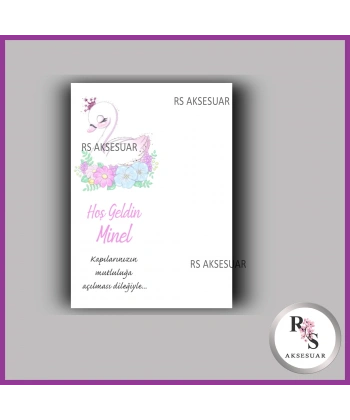 Nazar Boncuklu Bebek Anahtarlık İsim Kartı - NA14