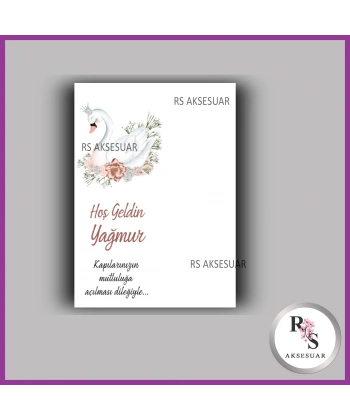 Nazar Boncuklu Bebek Anahtarlık İsim Kartı - NA15