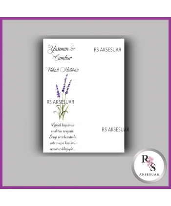 Nazar Boncuklu Nikah - Kına Anahtarlık İsim Kartı - NA37