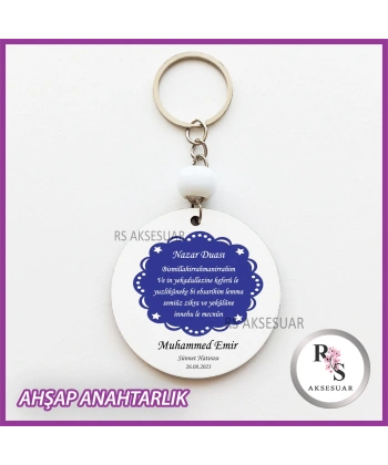 Nazar Duası Baskılı Anahtarlık -uv100