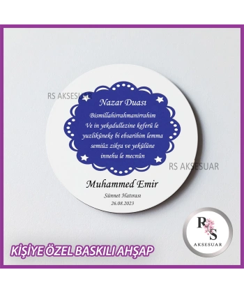 Nazar Duası Baskılı Magnet Sünnet Hediyelik -uv103