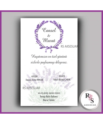 Nikah - Düğün - Nişan Davetiye Kartı -DK03