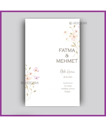 Nikah - Nişan Hediyelik Anahtarlık İsim Kartı