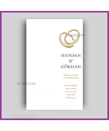 Nikah -Nişan Hediyelik Anahtarlık İsim Kartı