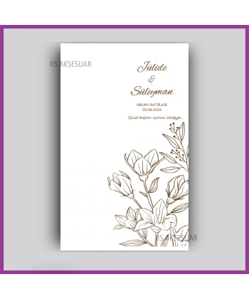 Nikah - Nişan Hediyelik Anahtarlık İsim Kartı