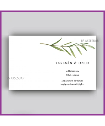 Nikah - Nişan Hediyelik Anahtarlık İsim Kartı