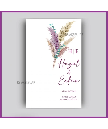 Nikah - Nişan Hediyelik Anahtarlık İsim Kartı