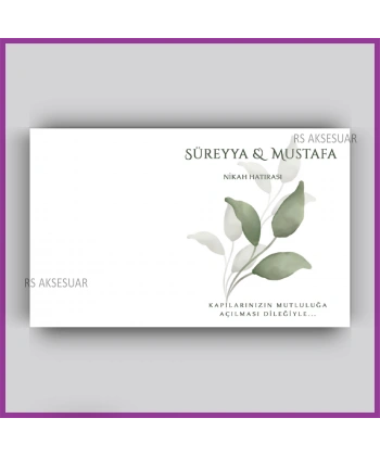 Nikah - Nişan Hediyelik Anahtarlık İsim Kartı