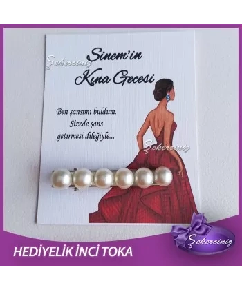 Nikah Şekeri | Kına | Nişan | Söz Hediyeliği incili toka - NS019