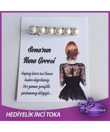 Nikah Şekeri | Kına | Nişan | Söz Hediyeliği incili toka - NS020