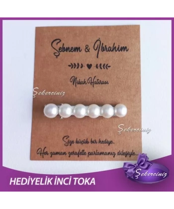 Nikah Şekeri | Kına | Nişan | Söz Hediyeliği incili toka - NS022