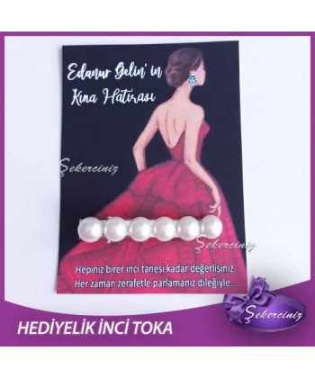 Nikah Şekeri | Kına | Nişan | Söz Hediyeliği incili toka - NS023