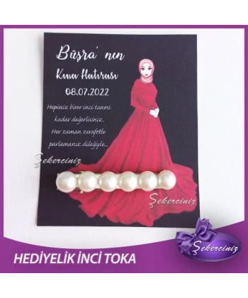 Nikah Şekeri | Kına | Nişan | Söz Hediyeliği incili toka - NS024