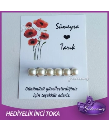 Nikah Şekeri | Kına | Nişan | Söz Hediyeliği incili toka - NS028