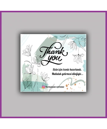 Paketleme Teşekkür Kartı - BS202