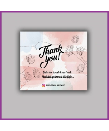 Paketleme Teşekkür Kartı - BS203