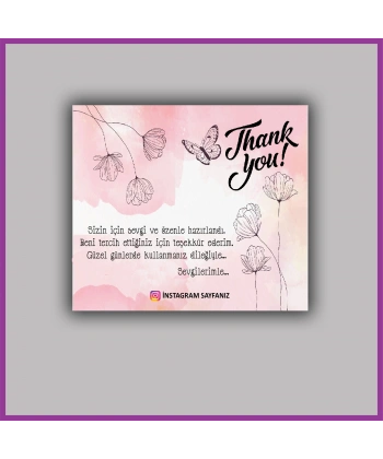 Paketleme Teşekkür Kartı - BS204