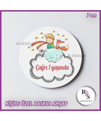 Küçük Prens Baskılı Ahşap Bebek Hediyelik -uv21