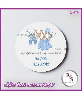 Baskılı Ahşap Bebek Hediyelik -uv4