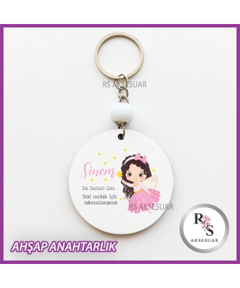 Peri Kızı Baskılı Anahtarlık -uv93