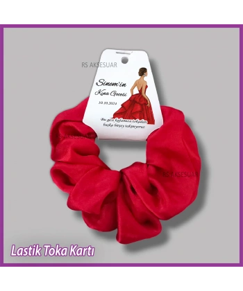 Saten Lastik Toka Kartı -Nikah, Nişan, Kına Hatırası