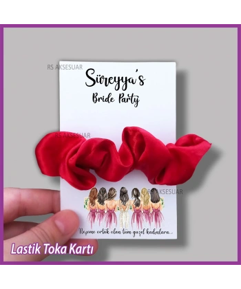 Saten Lastik Toka Kartı -Nikah, Nişan, Kına Hatırası